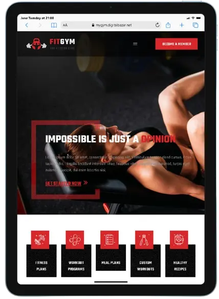gym website